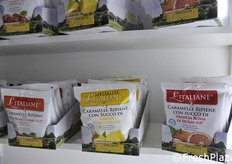 Mela rosa di Cuneo, Limone di Siracusa e Arancia Rossa sono gli ingredienti base di queste caramelle