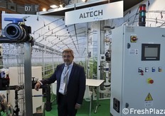 Impianti per il trattamento delle acqua quelli portati da Altech in Fiera. Nella foro, Elio Toppino.