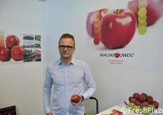 Anche aziende polacche in fiera. Marcin Swiatek della Bialski Owoc.