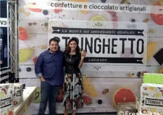 Stefano Strighetto titolare dell'omonima azienda e Stefania Carniel responsabile della comunicazione. L'azienda è specializzata nella produzione artigianale di confetture e cioccolato.