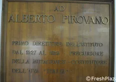 Un doveroso omaggio al primo direttore dell'Istituto di Frutticoltura di Roma.