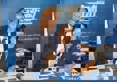 Gli allegri Jimmy e Ilaria allo stand Turatti.