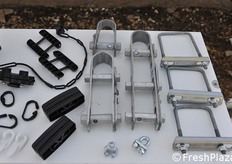 Componenti per una copertura ad impianto frutticolo.