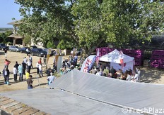 Veduta dall'alto dell'azienda Dal Pane dove si è svolto l'evento.