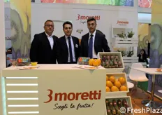 Carmine di Lella (responsabile acquisti), Francesco Cilia (responsabile commerciale) e Nando Bonomo (responsabile area produzione) della 3Moretti di Santa Maria di Licodia (CT).