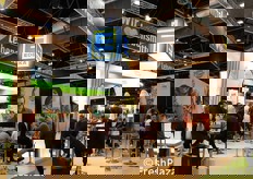 Lo stand della tedesca Edeka.