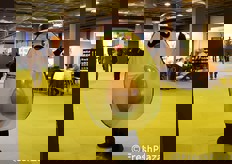 E per i corridoi si sono alternati diversi figuranti. In foto, l'avocado a marchio Monsieur Tropical della spagnola Tropical Millenium.