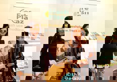 In posa al nostro stand, Pamela Bianchi e Raffaella Ramello, account manager dell'azienda Irplast di Empoli (FI).