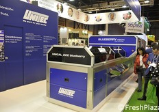 Lo stand di Unitec con la Blueberry Vision al centro dell'attenzione.