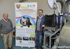 Stefano Poppi e Luca Gamberini hanno portato in fiera una macchina per trattare con l'ozono.