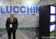 Cesare Ghezzi di Idromeccanica Lucchini ha portato in fiera la tecnologia per la coltivazione delle verdure in scaffale.
