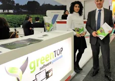 Espositore al Fruit Logistica anche GreenTop e le sue soluzioni gestionali innovative e sostenibili sul tema dell'efficienza di aziende e cooperative agricole. Nella foto: Emanuela Marino e Francesco Cucchiaro.