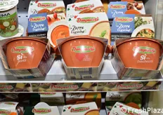 Le zuppe fresche della linea Dimmidisì, marchio dell'azienda di Manerbio (BS) La Linea Verde, con messaggi personalizzati (anche per San Valentino).
