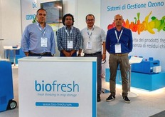 Da sx Luciano Fontana responsabile commerciale Italia, Gerard Aratchy responsabile tecnico, Carlo Salone direttore generale, Luca Mariotto Agente Biofresh.