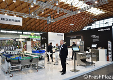 Stand Bizerba, filiale italiana dell'omonima azienda tedesca, leader nella fornitura di tecnologia e sistemi professionali per la pesatura, gestione di informazioni e comunicazione.