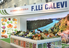 Lo stand dell'azienda agricola dei Fratelli Calevi.