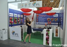 Edwige Remy indica il nuovo logo IPS.