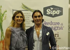 La modella Martina Colombari è stata testimonial di Sipo con Massimiliano Ceccarini