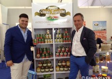 Giulio Franzese responsabile export del marchio e Fiore Franzese amministratore unico dell'azienda giunta alla terza generazione. Al Cibus presentano la nuova linea di pomodori pelati da destinare ai mercati canadesi e Usa.