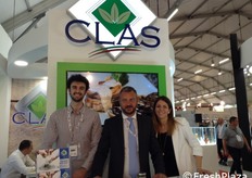 Davide Zanchi e Chiara Bail, responsabili marketing e Fabrizio Bruna responsabile vendite del marchio Clas Spa. Il core business del marchio è la lavorazione del pesto. Al Cibus l'azienda ha lanciato Bersano il nuovo brand del pesto genovese e del pomodoro secco.