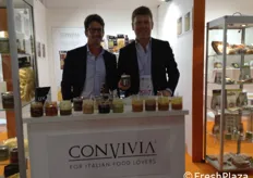 Pietro Campione e Riccardo Fiscella alla guida dell'azienda Convivia specializzata nella lavorazione e commercializzazione di creme dolci, paté e specialità gastronomiche a base di ortaggi.