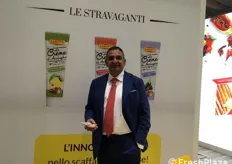 Carlo Ribezzi direttore commerciale del marchio Zarotti. L'azienda commercializza creme di acciughe in tubetto a marchio Le Stravaganti arricchite anche con pomodoro.