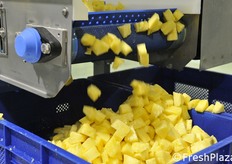 I cubetti di ananas.