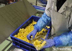 Vaschetta con ananas.