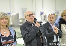"Dall'uva al mango, dal kiwi alla mela, dall'ananas al melone, ma anche per angurie e nettarine: Agribologna ha inaugurato ieri 29 maggio 2018 l'ampliamento dello stabilimento "fresco senso", potenziato per la quarta gamma con nuove linee di lavorazione e confezionamento. Al centro, il presidente Lauro Guidi (foto servizio Cristiano Riciputi)"