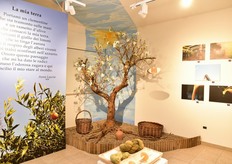 La Piana di Sibari è già di per sé un museo a cielo aperto, con la sua distesa infinita di agrumeti. La Calabria è la prima al mondo per biodiversità degli agrumi: bergamotto, cedro, arancia, limoni, e la Piana di Sibari ha la più alta percentuale di produzione di clementine. In foto: ricostruzione dell'albero di zagara eseguita da Daniela D'Aloisio. Tutti gli oggetti esposti sono stati creati e prodotti in Calabria.