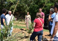 Un momento delle visite in campo.