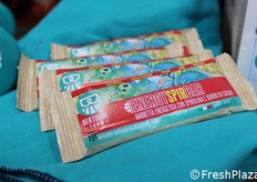 Altra chicca aziendale, la Energy Spir Bar, ovvero una barretta energetica con spirulina e burro di cacao.