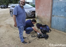 Sauro Angelini di Agrilinea ha trasmesso in diretta dall'impianto di kiwi ad Aprilia.