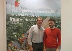 Pasquale Casalnuovo, general manager, e Nicola Tufaro, breeder, di Nova Siri Genetics. "Partecipiamo per il secondo anno consecutivo a Fruit Attraction allo scopo di presentare il nostro programma varietale sulla fragola ai produttori spagnoli".