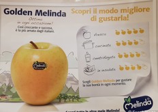 Pannelli esplicativi che aiutano il consumatore nella scelta della mela più adatta