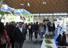 L'interno di uno dei padiglioni. Il giovedì è stato molto affollato, un po' meno il mercoledì giorno di apertura