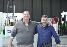 Visitatori in fiera, Ettore Navarra ed Alessandro Evangelisti produttori di Aglio di Voghiera