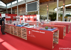 L'angolo dedicato al Macfrut Innovation Award 2019, il premio organizzato da Cesena Fiera e L'Informatore Agrario, che per la sua quinta edizione premia le 19 soluzioni con il più alto tasso di progresso in tema di funzionalità, utilizzazione, concezione tecnica, impatto ambientale, qualità e sicurezza dei prodotti