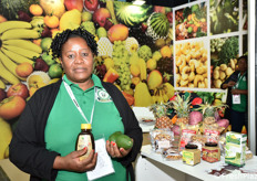 Una varietà di prodotti nello stand dello Zambia