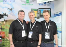 Giovanni Tonti, Roberto e Stefano Calvi mostrano la partnership con Sentera, azienda americana che sviluppa software e sensori.