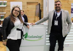 Ida Adinolfi e Carlo Fantoni in rappresentanza del Gruppo Adinolfi, conosciuto anche grazie al nuovo marchio Italian Leaf.