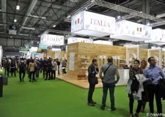 Una prospettiva dello spazio Italia al padiglione 3