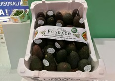 Fondaco, frutti tropicali e non solo. Sopra una cassetta di avocado.
