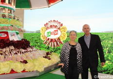 Modestina e Paolo Queruli dell'azienda agricola La Rosa, specializzata in radicchio