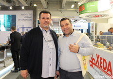 In visita in fiera, Michele Ruggiero dell'omonima azienda calabrese e l'agronomo Giuseppe Camastra 