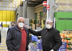 A destra Alvaro Stradaioli della "Gobbi Frutta"