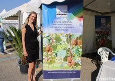 Silvia Cosmi della GI&BI, delucida i visitatori sulla gestione del rischio in agricoltura