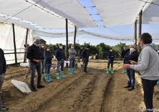 Si è tenuto mercoledì 30 settembre 2020 l'incontro tecnico sull'impianto di nuova concezione per la protezione da acqua e grandine. Presente una ventina di tecnici presso l'azienda Zoli a Faenza (Ravenna). Fotoservizio Cristiano Riciputi