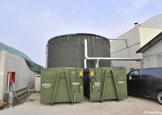 Il tank per l'acqua da 100 metri cubici