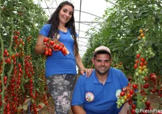 Nunzia Marrocco e Alberto Falcone titolari dell'Azienda Agricola Falcone in Fondi (Latina), che hanno ospitato l'evento di KWS Vegetables Italia Srl